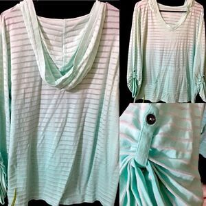 Sonoma Plus size Mint green Active Hooded Top